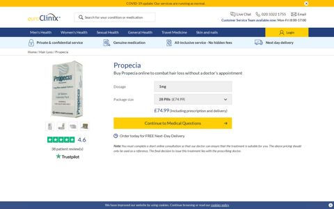 Buy Propecia (finasteride) Tablets Online for Hair Loss ...