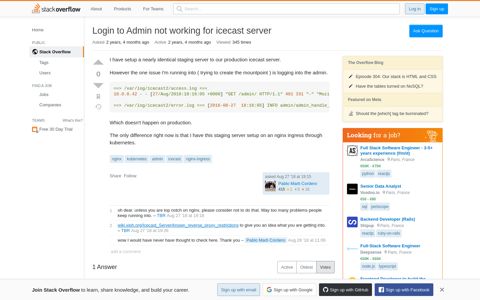 Login to Admin not working for icecast server - Stack Overflow