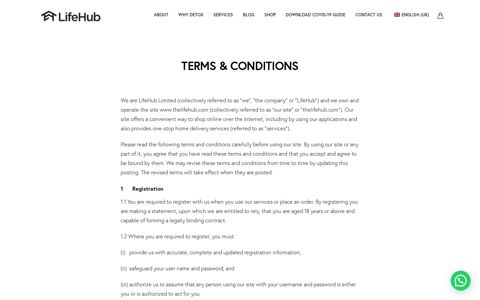 Terms & Conditions - LifeHub