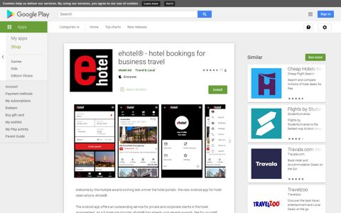 ehotel® - hotel bookings for business travel - Apps on Google ...