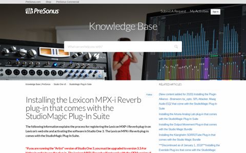 Installing the Lexicon MPX-i Reverb plug-in that comes with ...