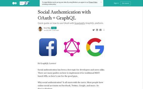 Social Authentication with OAuth + GraphQL | by Vince Ning ...