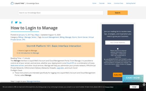 How to Login to Manage | Liquid Web