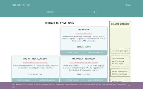 inshallah com login - General Information about Login