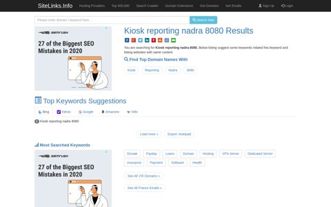 Kiosk reporting nadra 8080 Results For Websites Listing