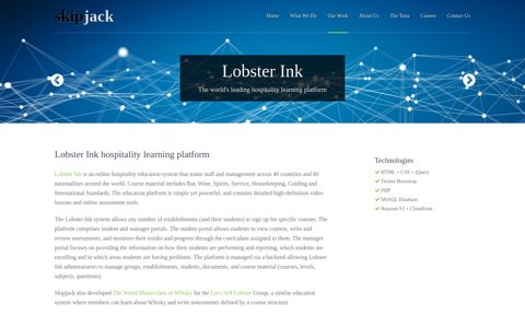 Lobster Ink hospitality learning platform | Our Work | Skipjack ...