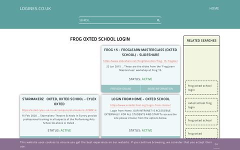 frog oxted school login - General Information about Login