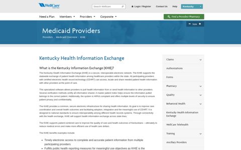 Kentucky Health Information Exchange | WellCare