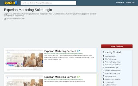 Experian Marketing Suite Login - Loginii.com