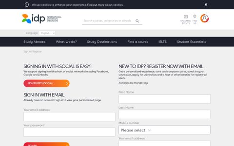 IDP Login and Register | IDP Middle East - IDP Education