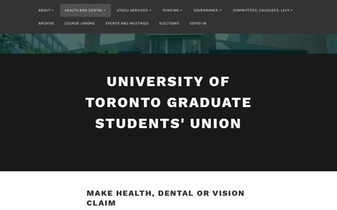 Make Health, Dental or Vision Claim – University of Toronto ...