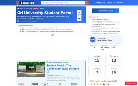 Gri University Student Portal