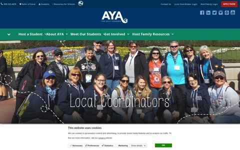 About AYA Local Coordinators - Academic Year in America