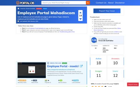 Employee Portal Mahadiscom