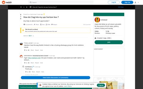 How do I log into my upc horizon box ? : ireland - Reddit