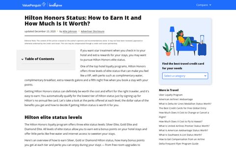Hilton Honors Status: How to Earn It and How Much Is It Worth ...