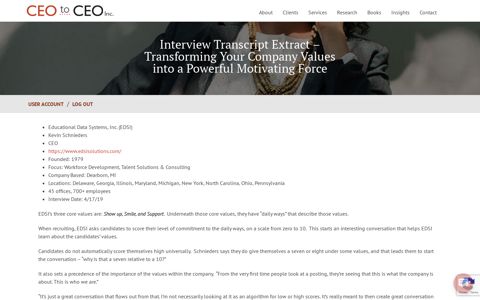 Interview Transcript Extract - Transforming Your Company ...