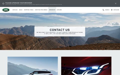 Contact Us - Land Rover Customer Service | Land Rover USA