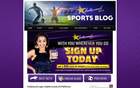 Hollywood Login Usable Across ... - Hollywoodbets Sports Blog