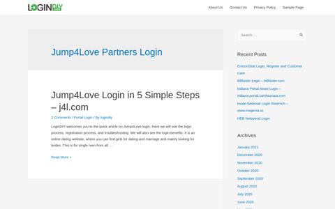 Jump4Love Partners Login Archives - LoginDIY