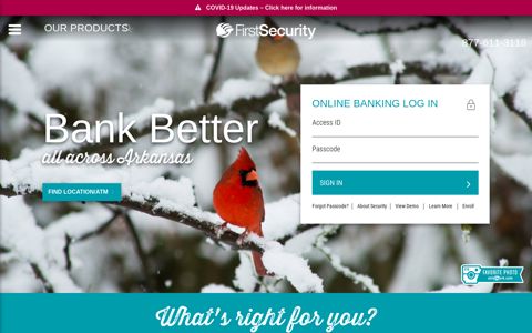 First Security Bank: Home