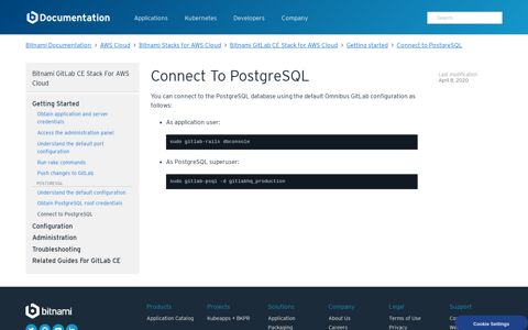 Connect to PostgreSQL - Bitnami Documentation