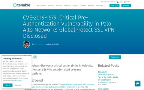 Palo Alto GlobalProtect SSL VPN Vulnerability CVE-2019 ...