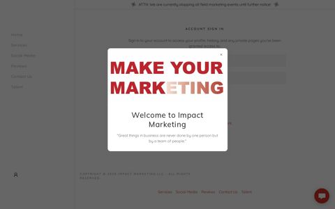 Login | Impact Marketing - Impact Marketing LLC - Staffing, Marketing