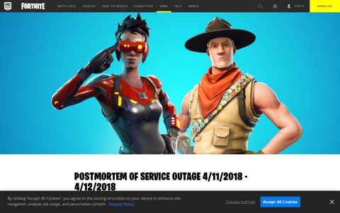 POSTMORTEM OF SERVICE OUTAGE 4/11/2018 - 4/12/2018