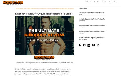 Kinobody Review for 2020: Legit Programs or a Scam ...