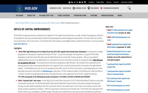 Office of Capital Improvements | HUD.gov / U.S. Department of ...