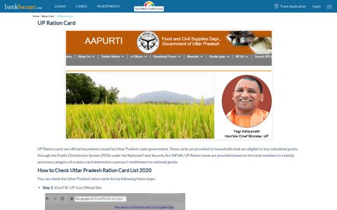 UP Ration Card List, Check Status, Download and Apply Online