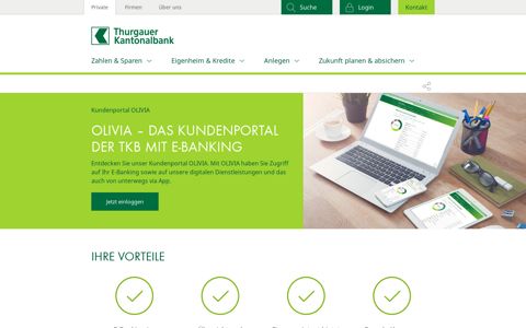 OLIVIA E-Banking und Mobile Banking