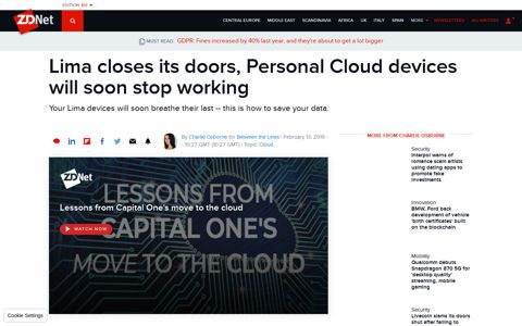 Lima closes its doors, Personal Cloud devices will soon stop ...