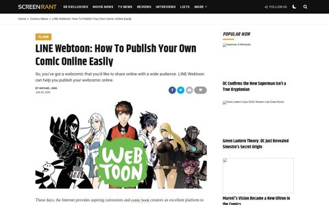 LINE Webtoon: How To Publish Your Own Comic Online Easily