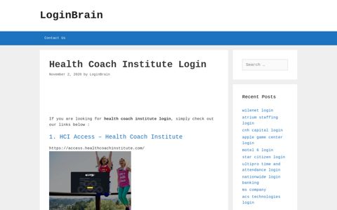 health coach institute login - LoginBrain
