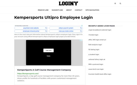 Kempersports Ultipro Employee Login ✔️ One Click Login