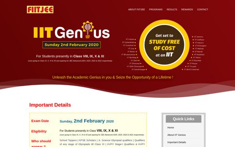 Unleash the Academic Genius in you & Seize the ... - IIT Genius