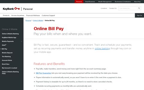 Online Bill Pay | KeyBank