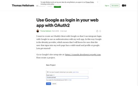 Use Google as login in your web app with OAuth2 | by ...