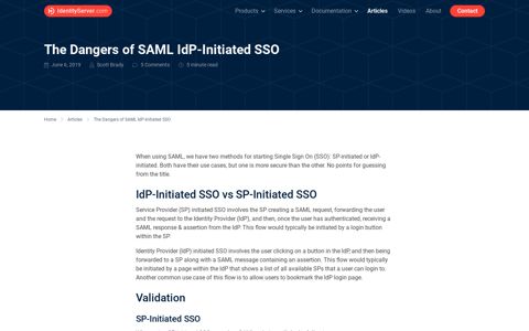 The Dangers of SAML IdP-Initiated SSO | Official Products ...