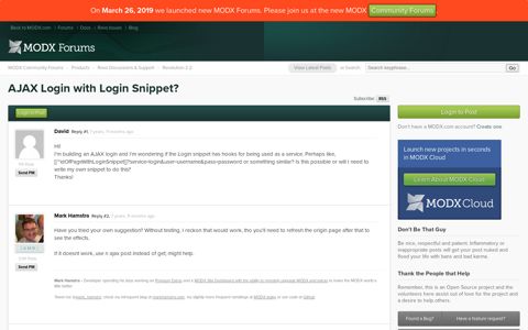 AJAX Login with Login Snippet? | MODX Community Forums