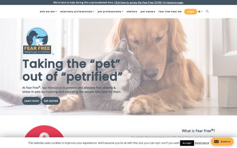 Fear Free Pets - Taking the "Pet" Out of "Petrified" for All Animals