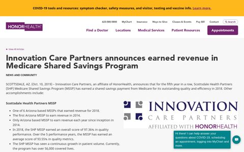 Innovation Care Partners announces earned revenue in ...