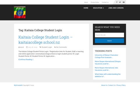 Kaitaia College Student Login Archives - MySchooleth