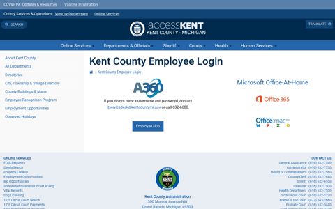 Kent County Employee Login | Kent County, Michigan