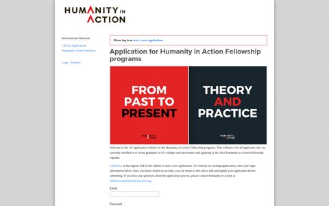 Humanity in Action Fellowship Application