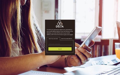 Forgotten password - Delta