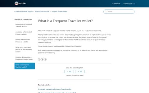 What is a Frequent Traveller wallet? – Eurotunnel Le Shuttle ...