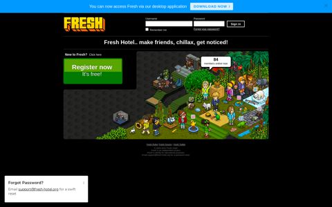 Fresh Hotel: Make new friends, get noticed, join the fun!